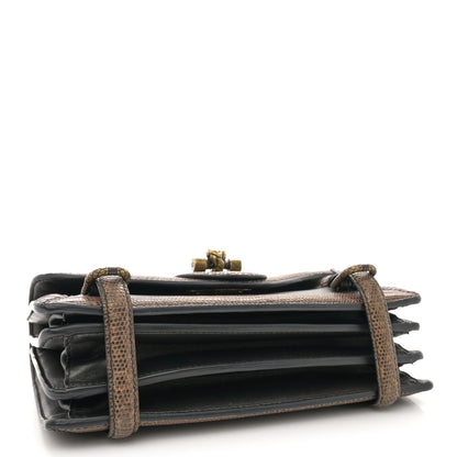 Bottega Veneta Iridescent French Calf Lizard City Knot Bag Dark Bronze 4 of 15