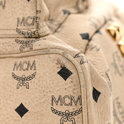 MCM Visetos Medium Side Studs Stark Backpack Beige 14 of 16
