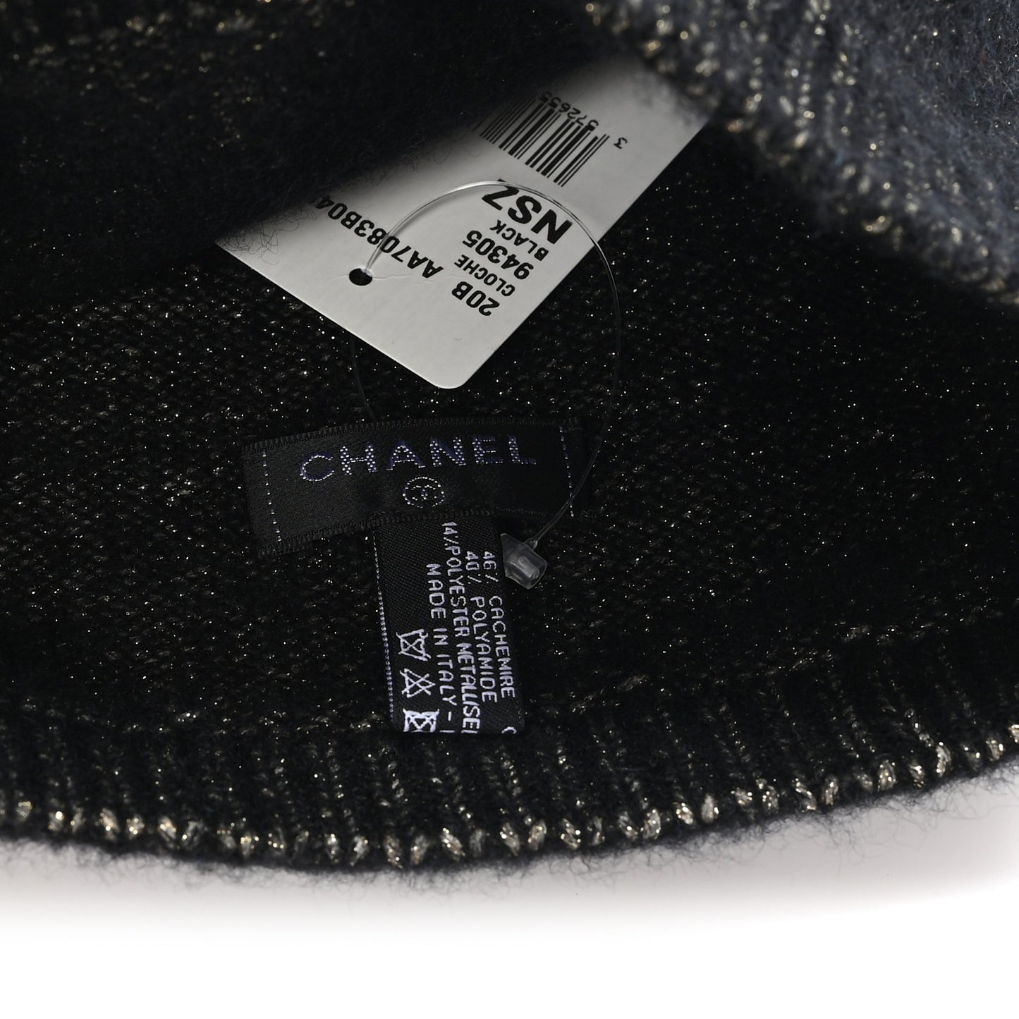 Cashmere Blend CC Beanie Hat Black