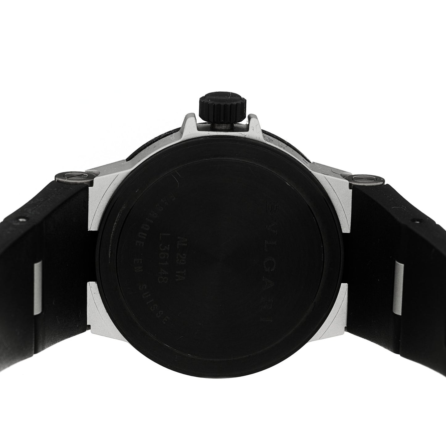 Aluminum Rubber 29mm Diagono Quartz Watch Black