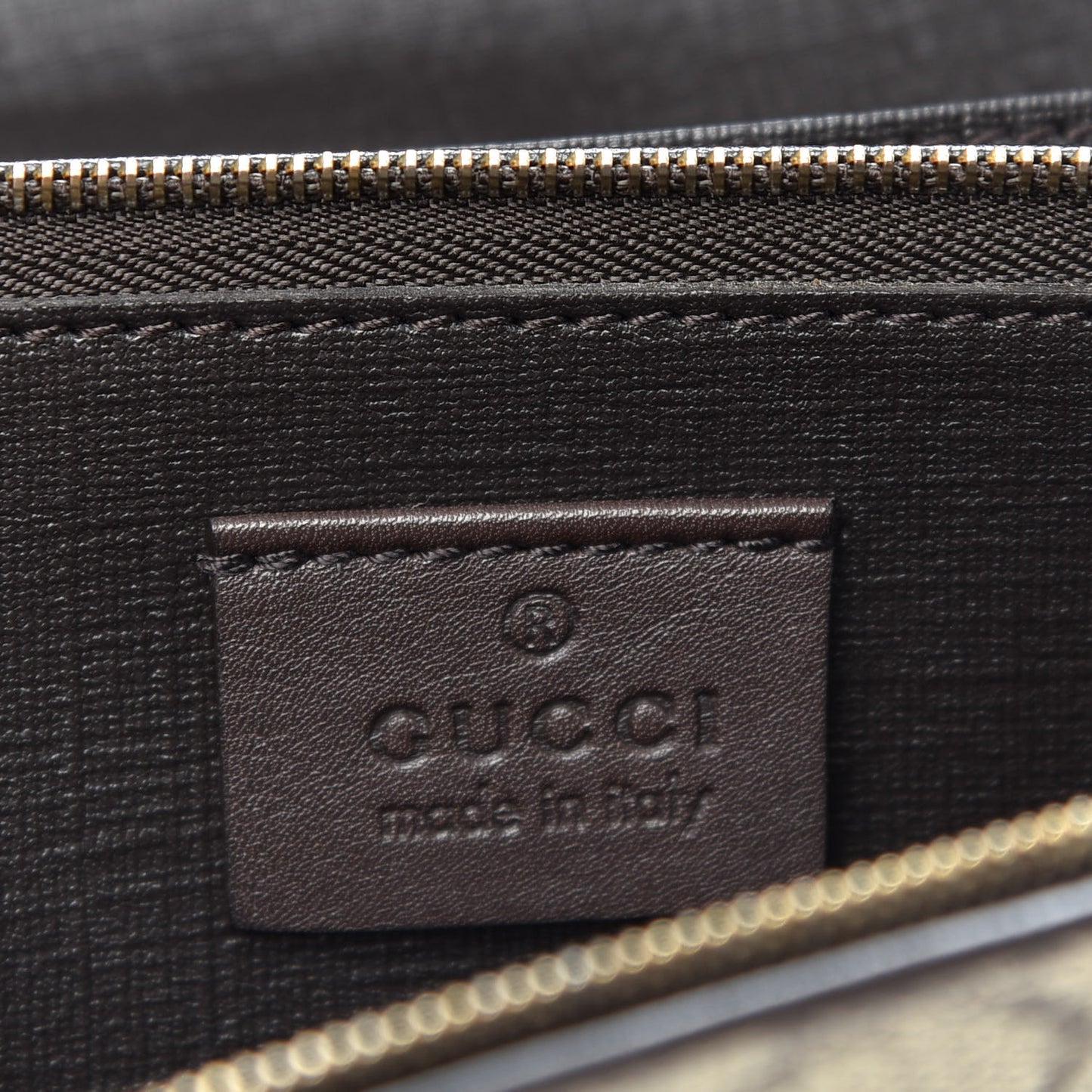 GG Supreme Monogram GG Pierce Chain Clutch Wallet Beige Ebony Black