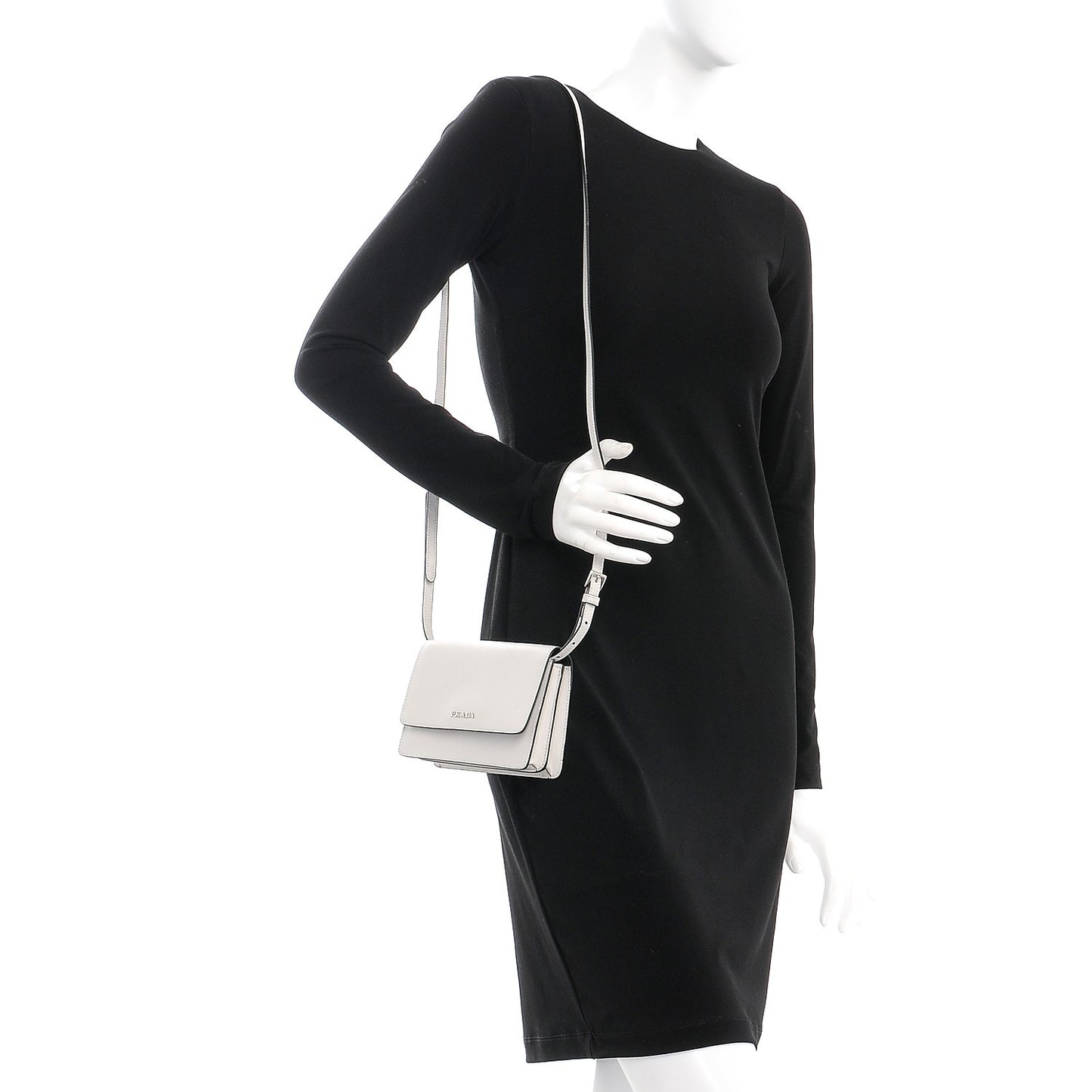 Saffiano Lux Crossbody Bag Talco