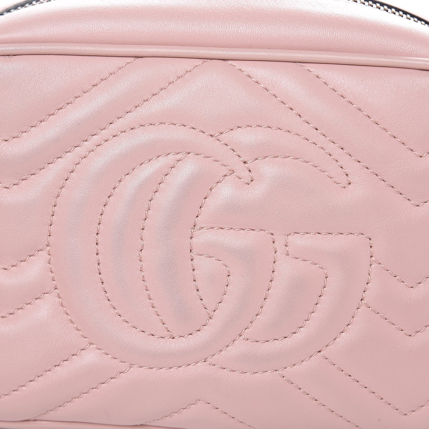 Calfskin Matelasse Mini GG Marmont Chain Shoulder Bag Perfect Pink