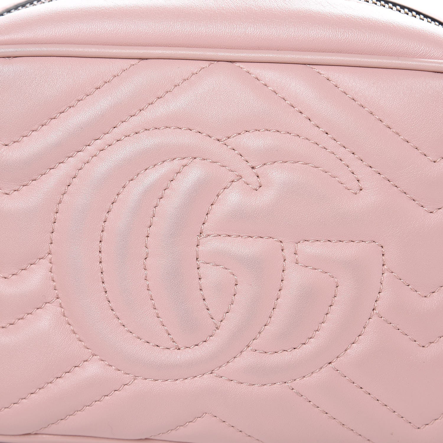 Gucci Calfskin Matelasse Mini GG Marmont Chain Shoulder Bag Perfect Pink 10 of 12