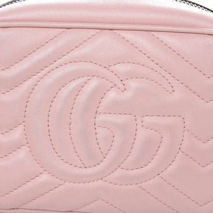 Gucci Calfskin Matelasse Mini GG Marmont Chain Shoulder Bag Perfect Pink 10 of 12