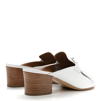 Hermes Calfskin Alma Mules 41 White 4 of 7