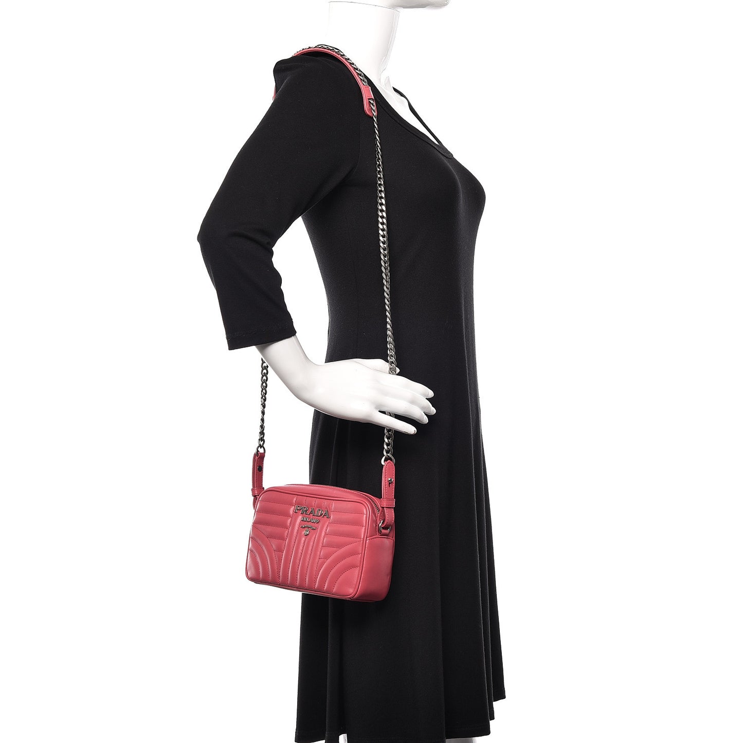 Soft Calfskin Diagramme Crossbody Bag Peonia