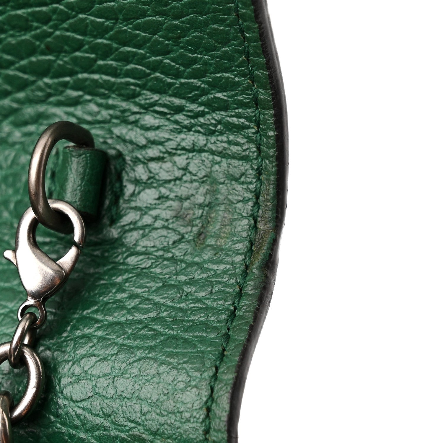 Gucci Calfskin Mini Dionysus Chain Wallet Emerald 11 of 18