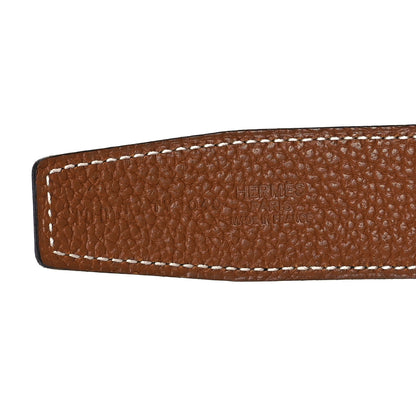 Hermes Box Togo Sterling Silver Touareg 32mm H Belt 100 Black Gold 6 of 7