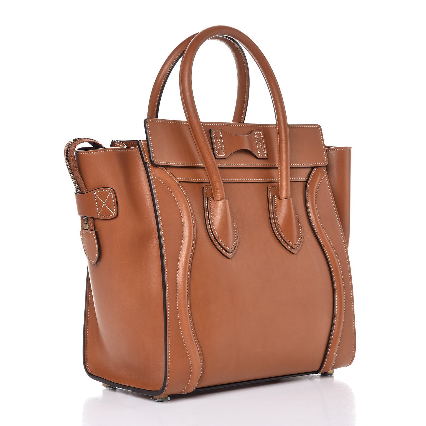 Natural Calfskin Micro Luggage Tan
