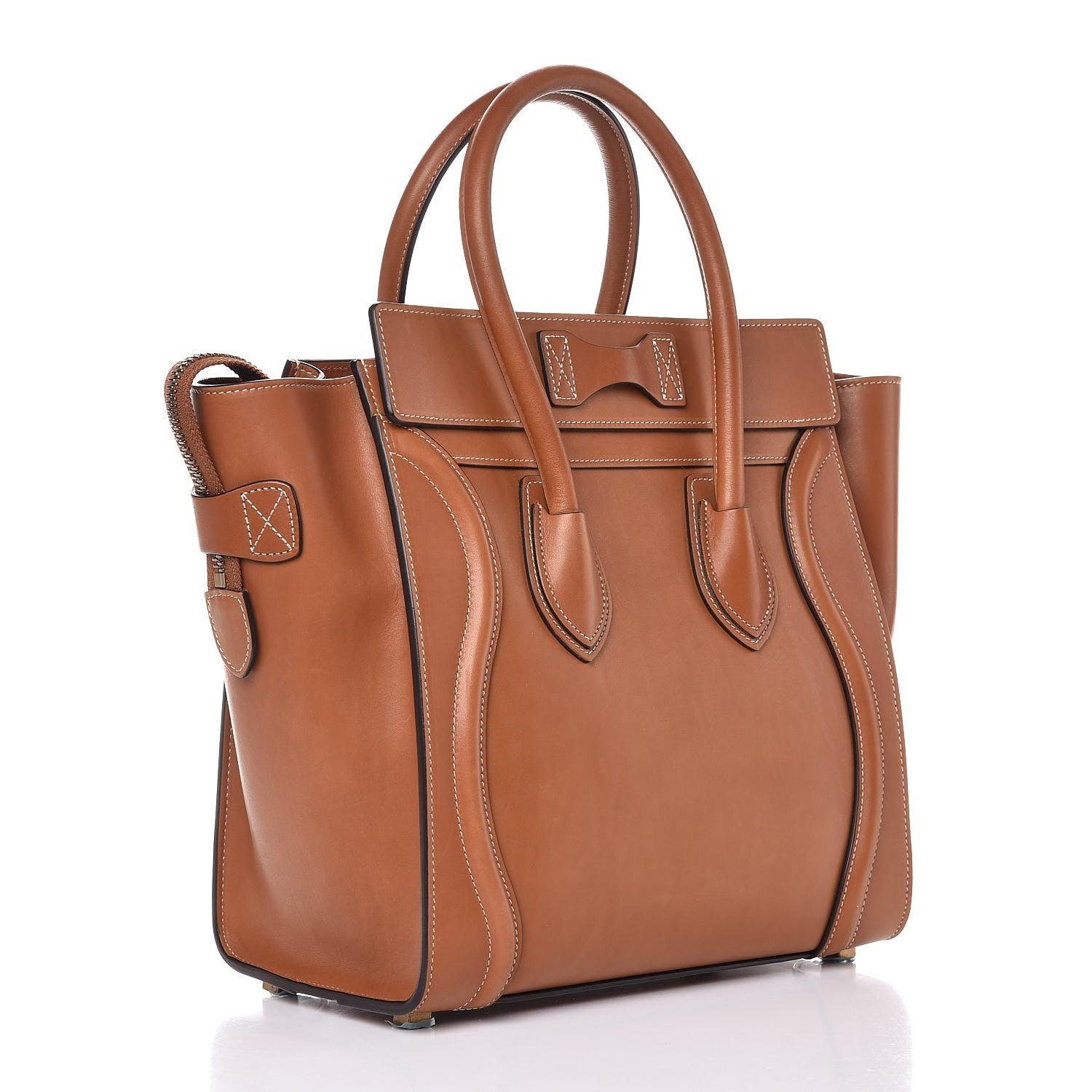 Celine Natural Calfskin Micro Luggage Tan 3 of 7