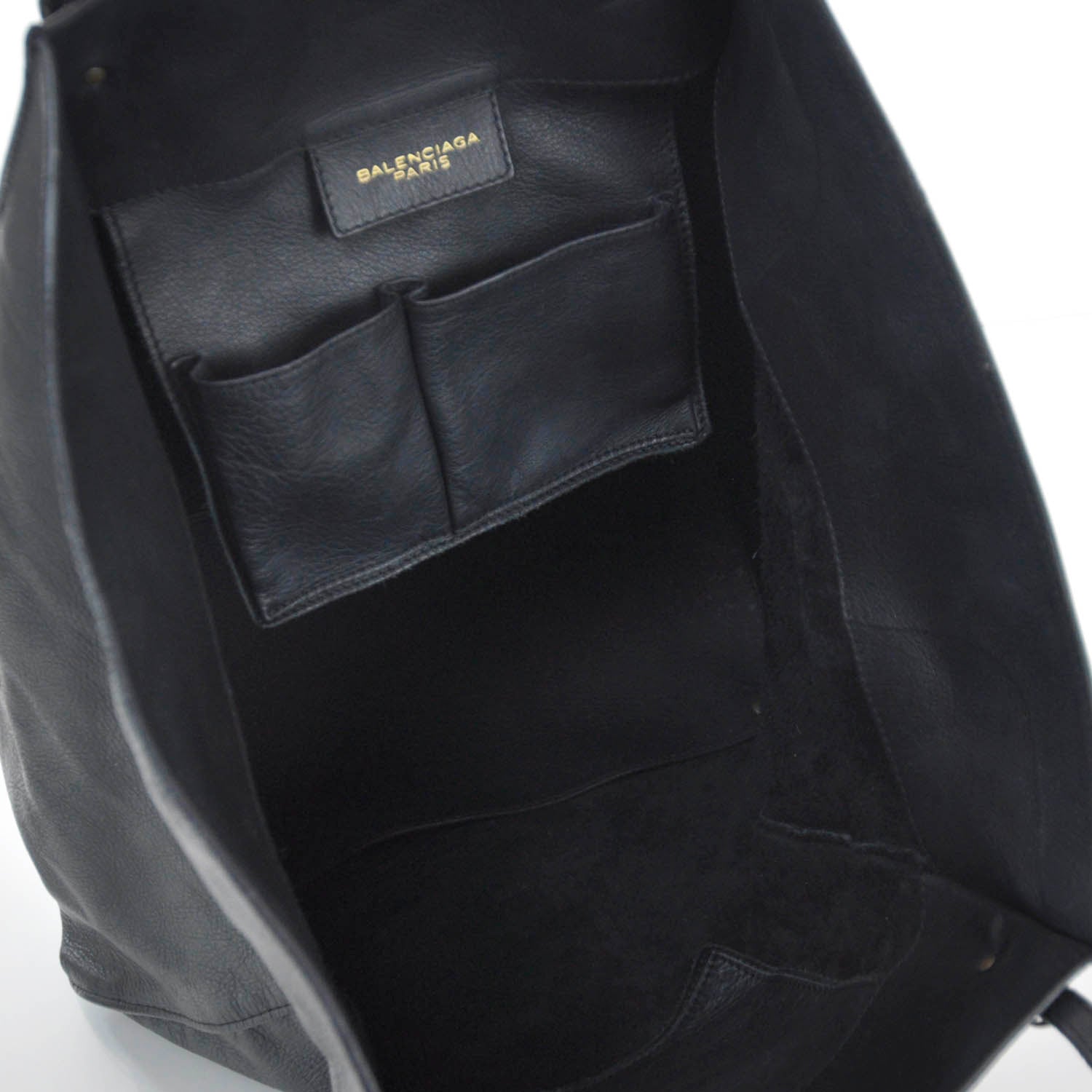 Balenciaga Veau Papier Basket Tote Black 6 of 8