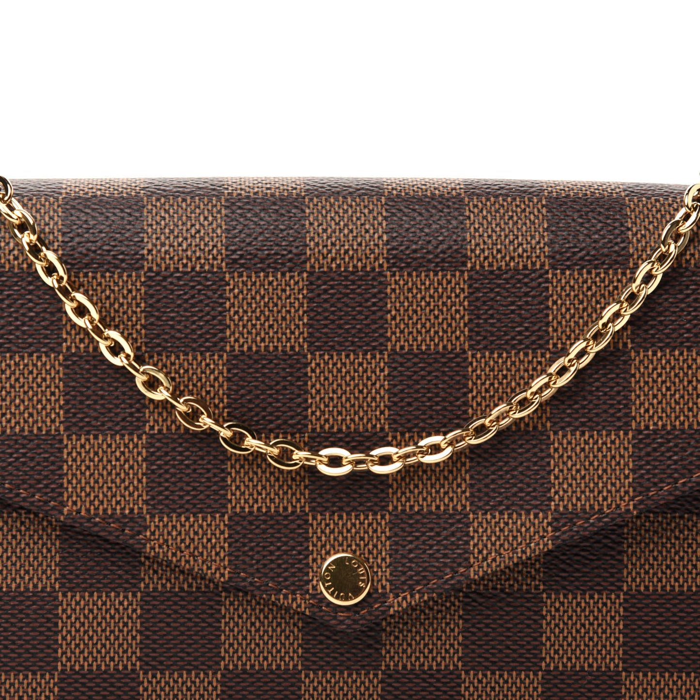 Damier Ebene Pochette Felicie Chain Wallet