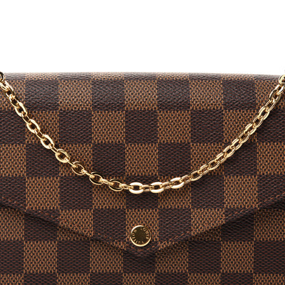 Louis Vuitton Damier Ebene Pochette Felicie Chain Wallet 12 of 12