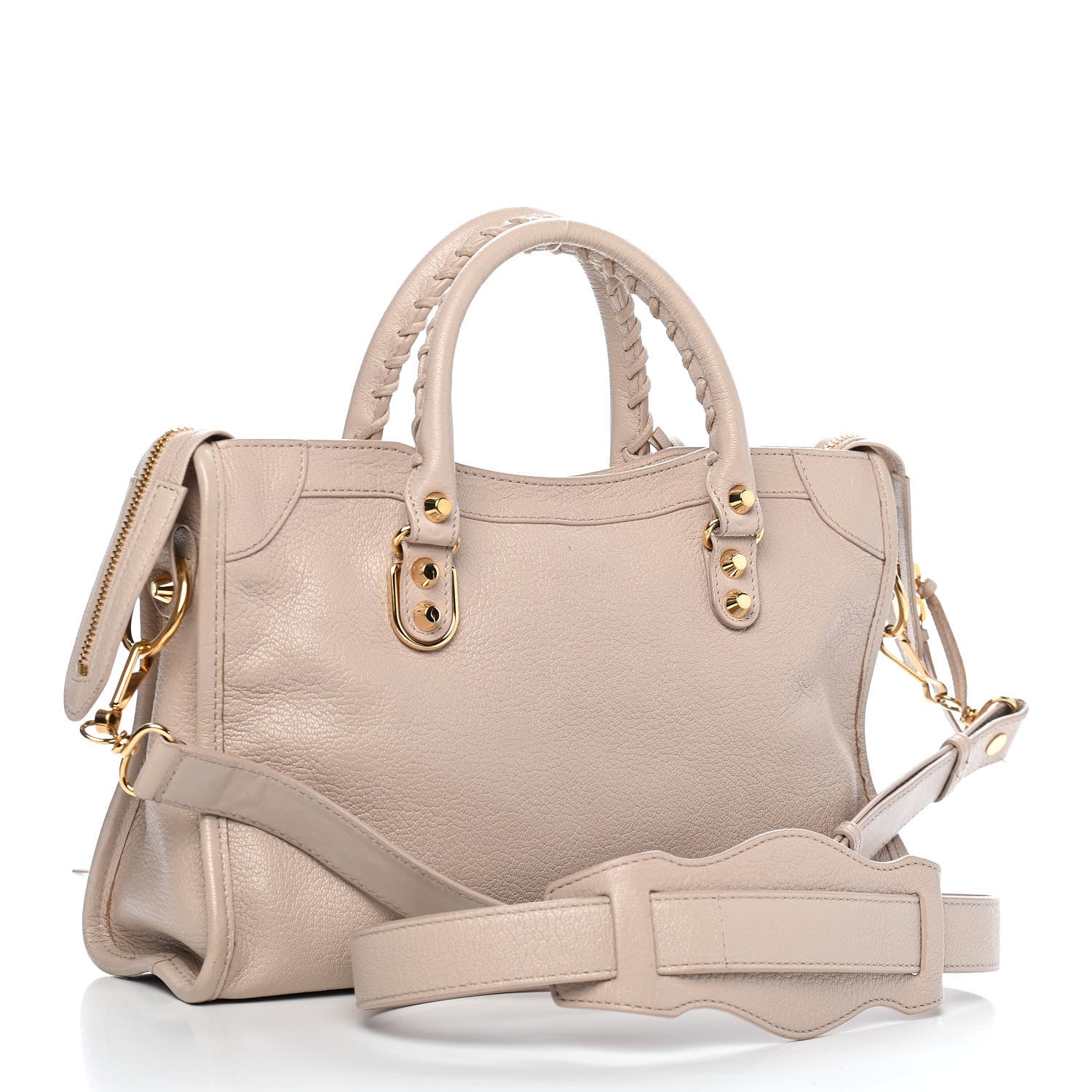 Balenciaga Chevre Gold Metallic Edge Hardware S City Beige Praline 2 of 10