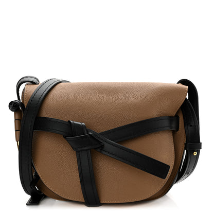 Loewe Grained Calfskin Small Gate Crossbody Bag Mocca Black 1 of 9
