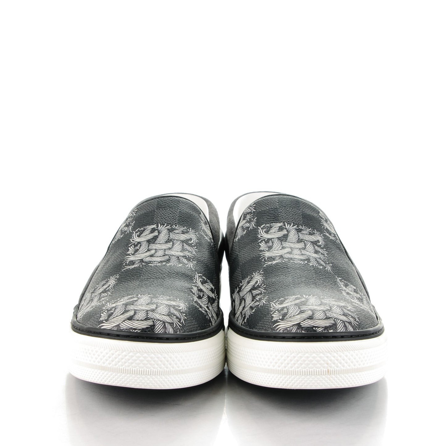 Damier Graphite Rope Twister Slip On 9 White