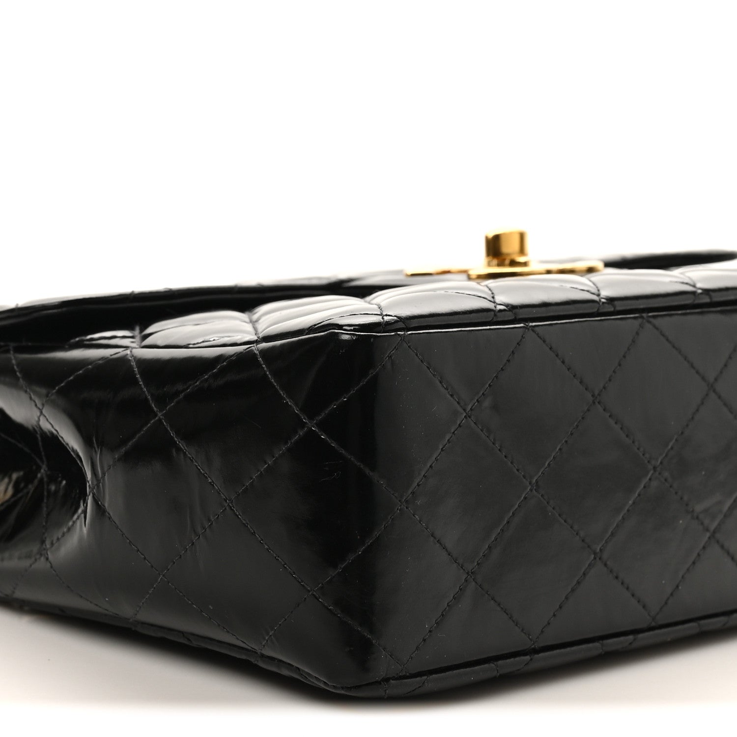 Chanel Patent Quilted XL Jumbo Single Flap Black 9 of 11
