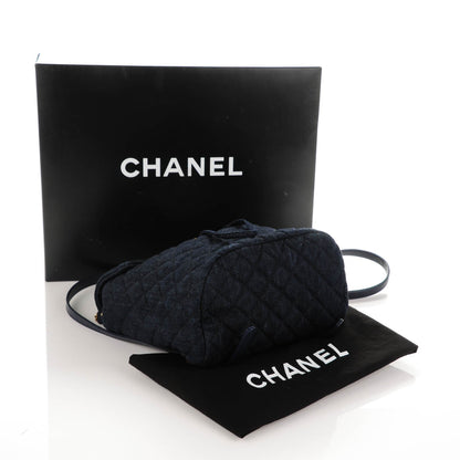 Chanel Washed Denim Quilted Small Urban Spirit Backpack Dark Blue 4 of 7