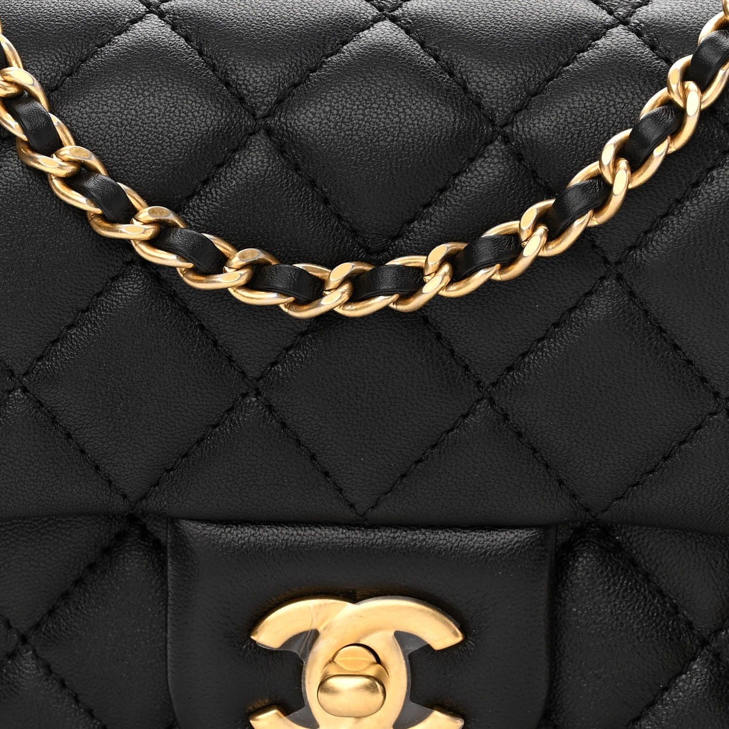 Chanel Lambskin Quilted Mini Pearl Crush Flap Black 8 of 11