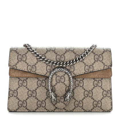 Gucci GG Supreme Monogram Super Mini Dionysus Shoulder Bag Taupe 1 of 28