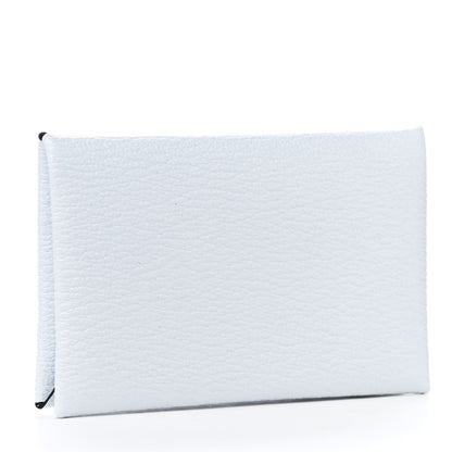 Hermes Chevre Mysore Calvi Card Case Bleu Brume 2 of 5