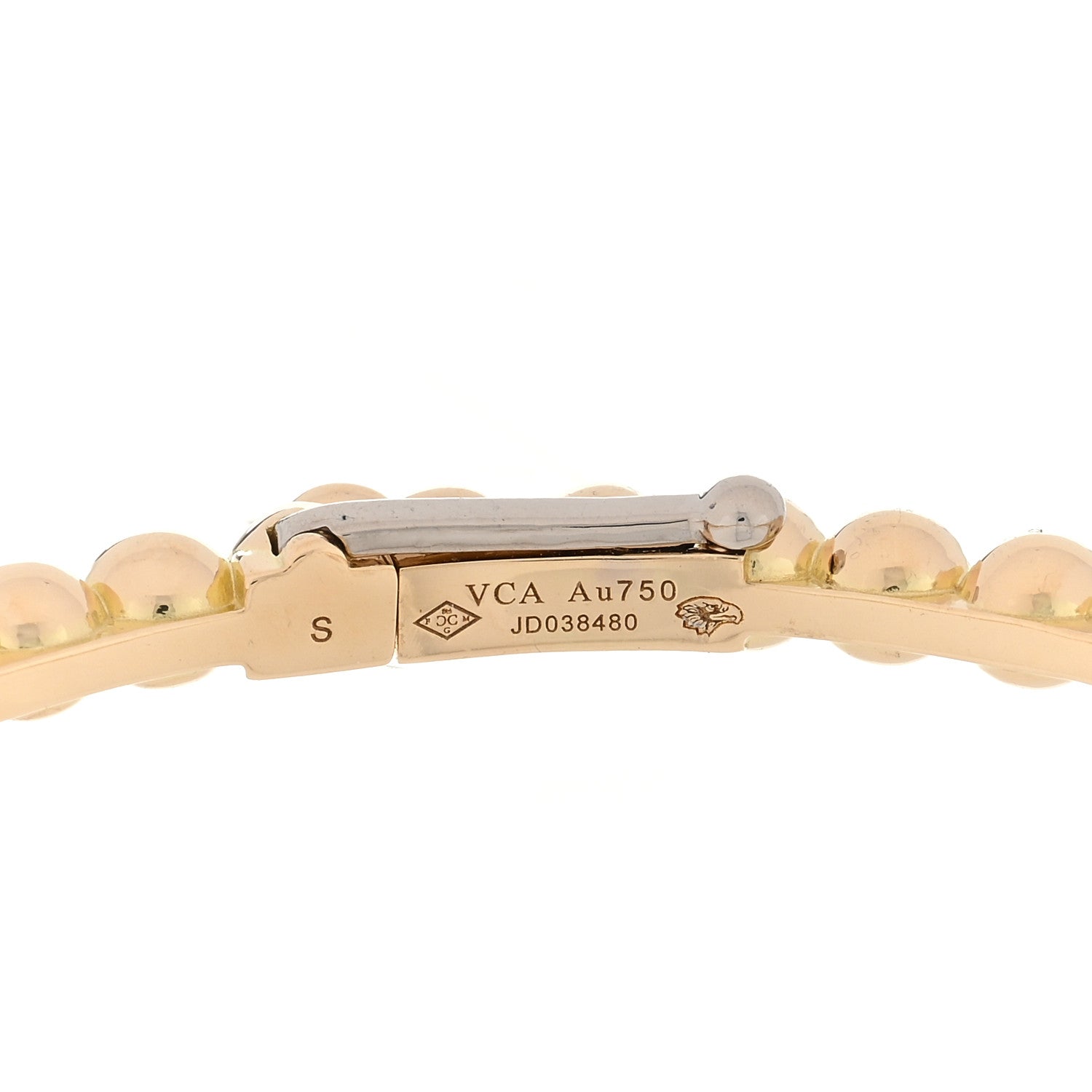Van Cleef & Arpels 18K Yellow Gold Perlee Pearls of Gold Bracelet S 5 of 6