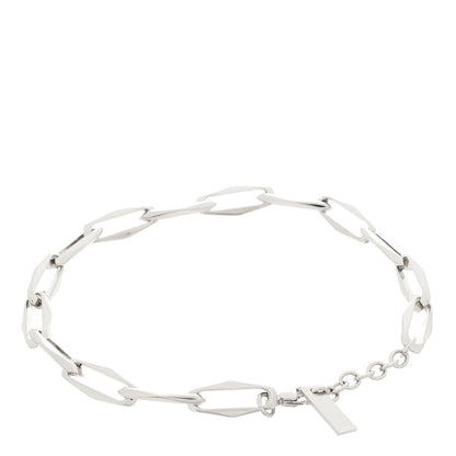 Saint Laurent Metal Rectangle Chain Bracelet M Oxidized Silver 3 of 4