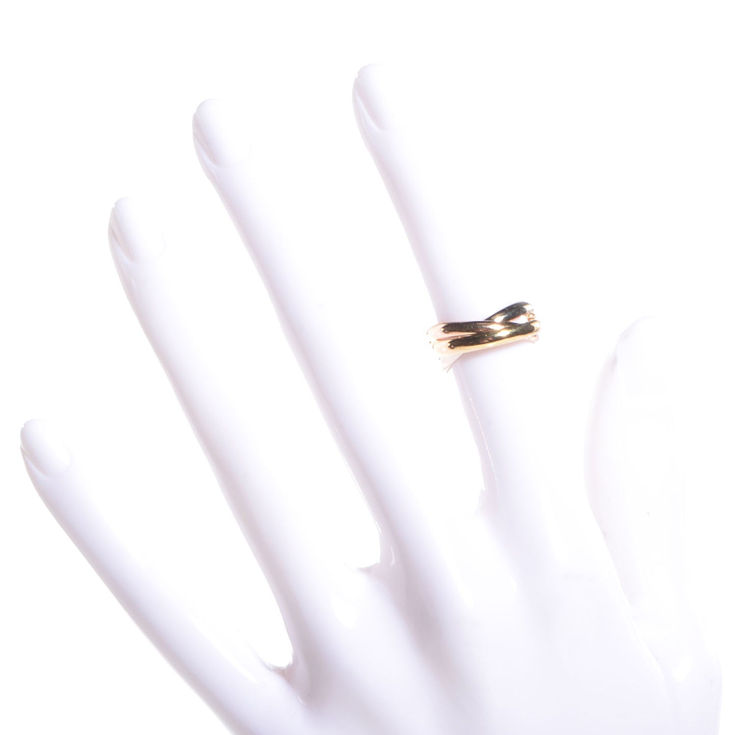 18k Pink Yellow White Gold Trinity Ring 50 US 5.25