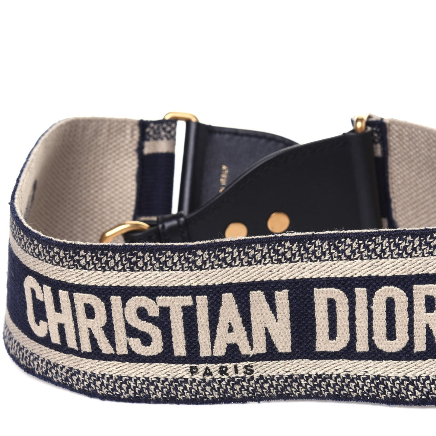 Canvas Embroidered Shoulder Strap Blue