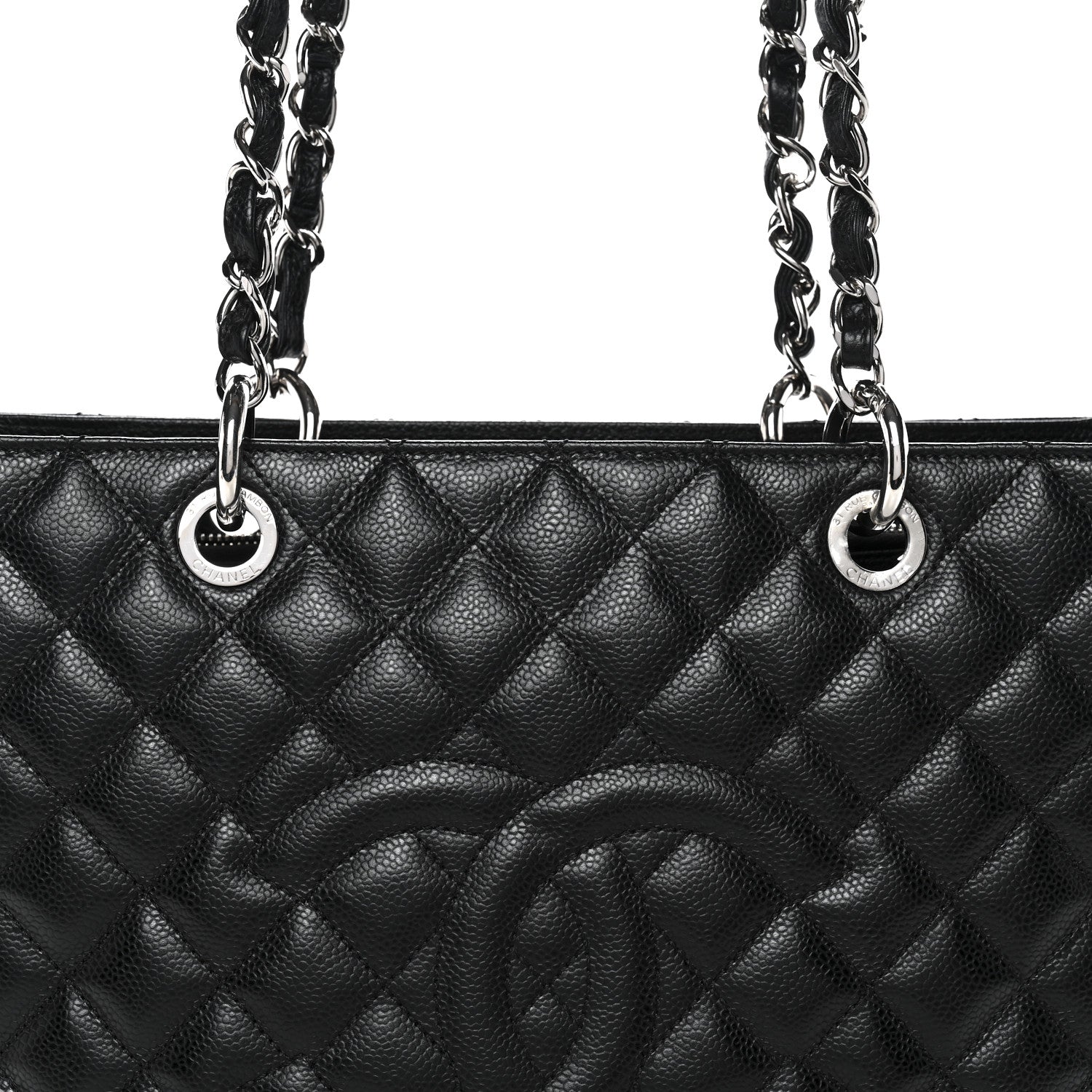 Chanel Caviar Quilted Grand Shopping Tote GST Black 9 of 11