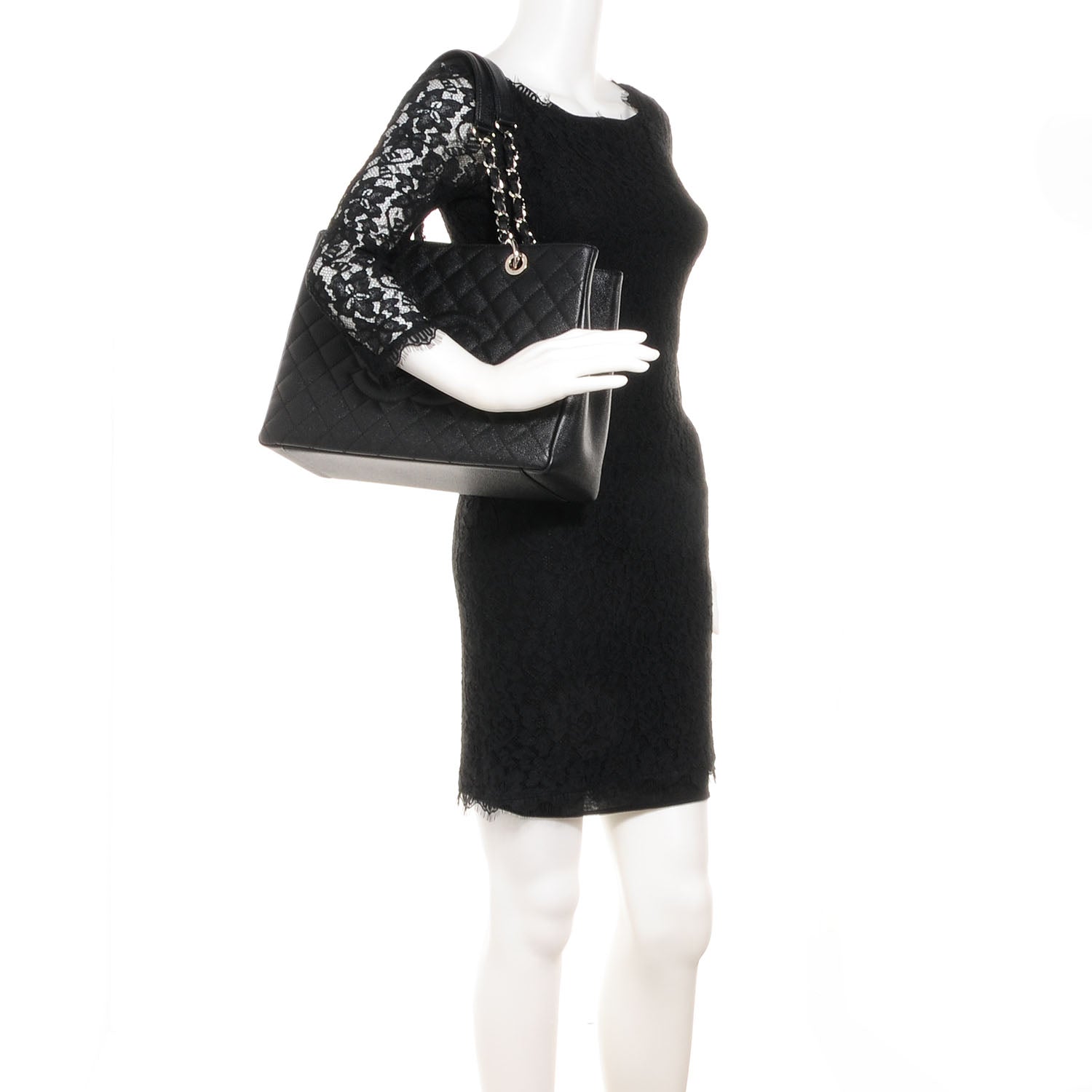 Chanel Caviar Grand Shopping Tote GST Black 2 of 7