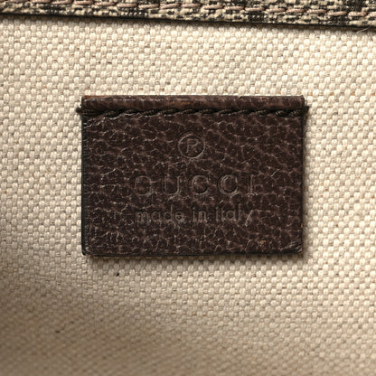 Gucci GG Supreme Monogram Web Small Neo Vintage Double Flap Messenger Bag Beige New Acero 8 of 14
