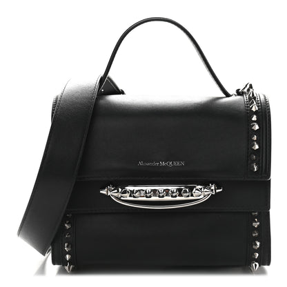 Alexander McQueen Calfskin Studded The Small Story Bag Black 1 of 8