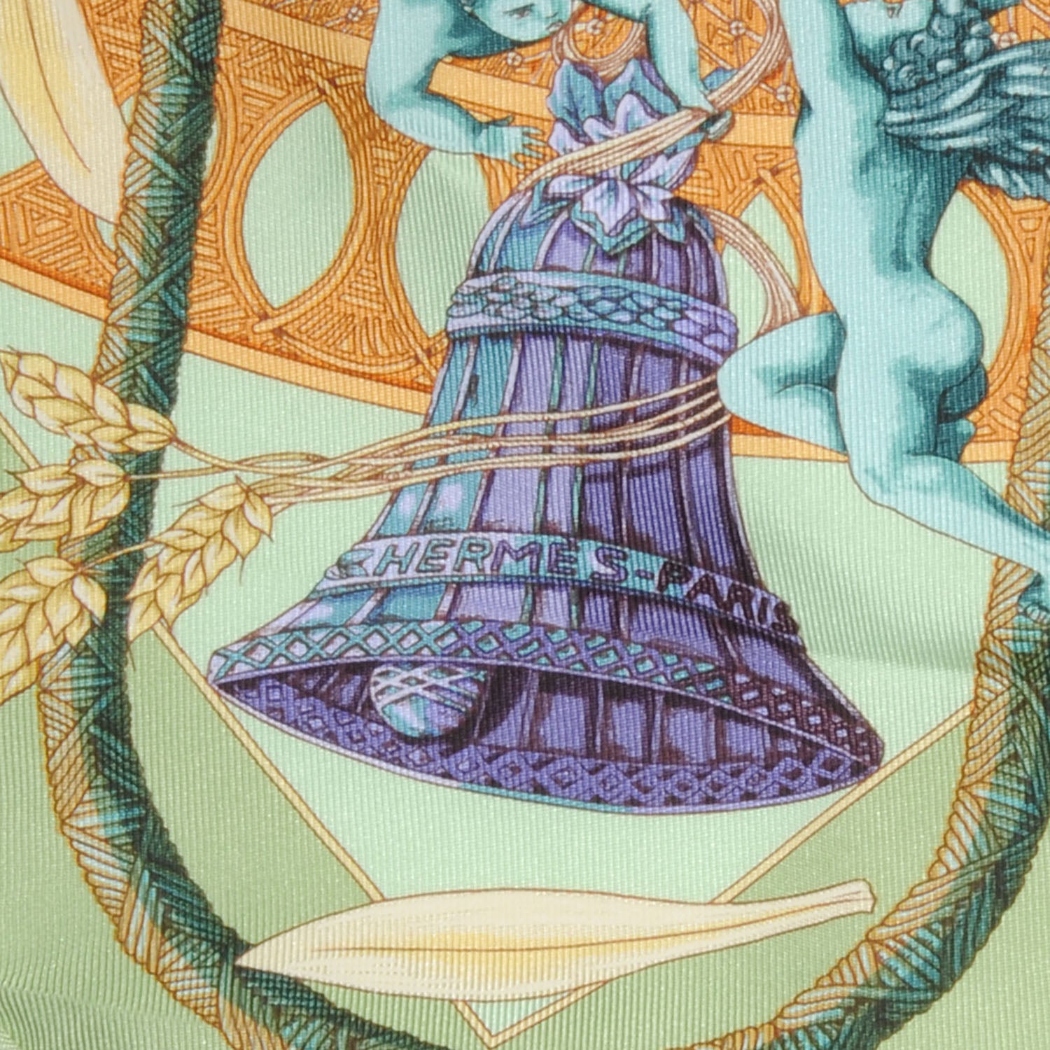 Hermes Silk Le J Aime Pocket Square Scarf 5 of 6