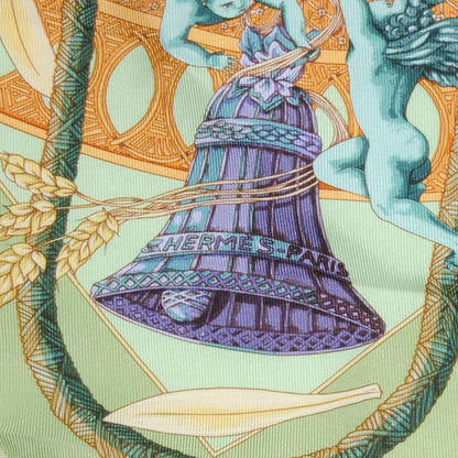 Hermes Silk Le J Aime Pocket Square Scarf 5 of 6
