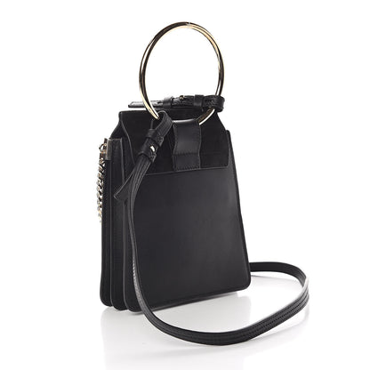 Chloe Suede Calfskin Mini Faye Bracelet Bag Black 3 of 12