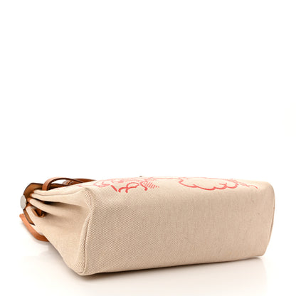 Hermes Vache Hunter Toile Pegase Pop Herbag Zip Retourne 31 PM Capucine Ecru 5 of 11