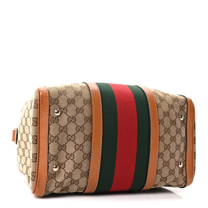 Gucci Monogram Vintage Web Medium Boston Tobacco 4 of 10