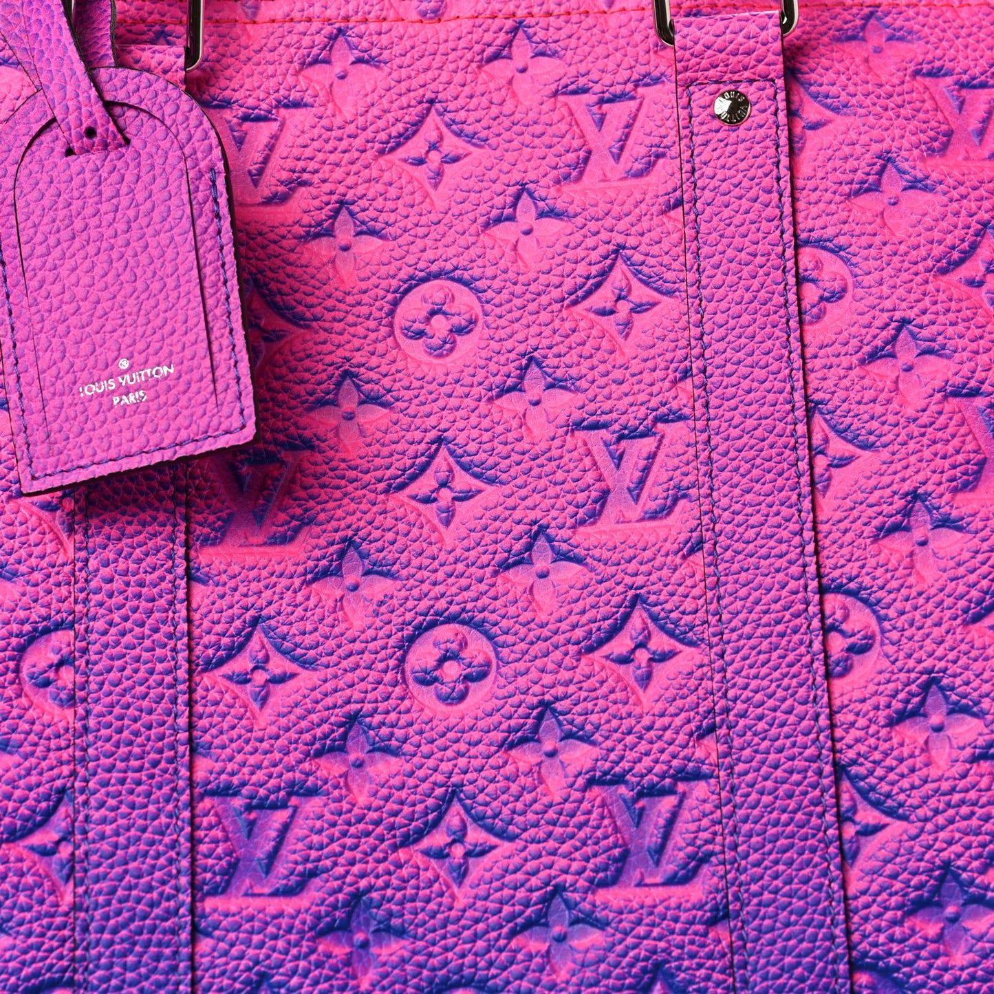 Taurillon Illusion Keepall Bandouliere 50 Bleu Rose