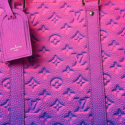 Louis Vuitton Taurillon Illusion Keepall Bandouliere 50 Bleu Rose 7 of 9