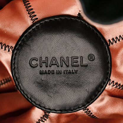Chanel Lambskin Satin Reversible Sac Cordon Black 6 of 11