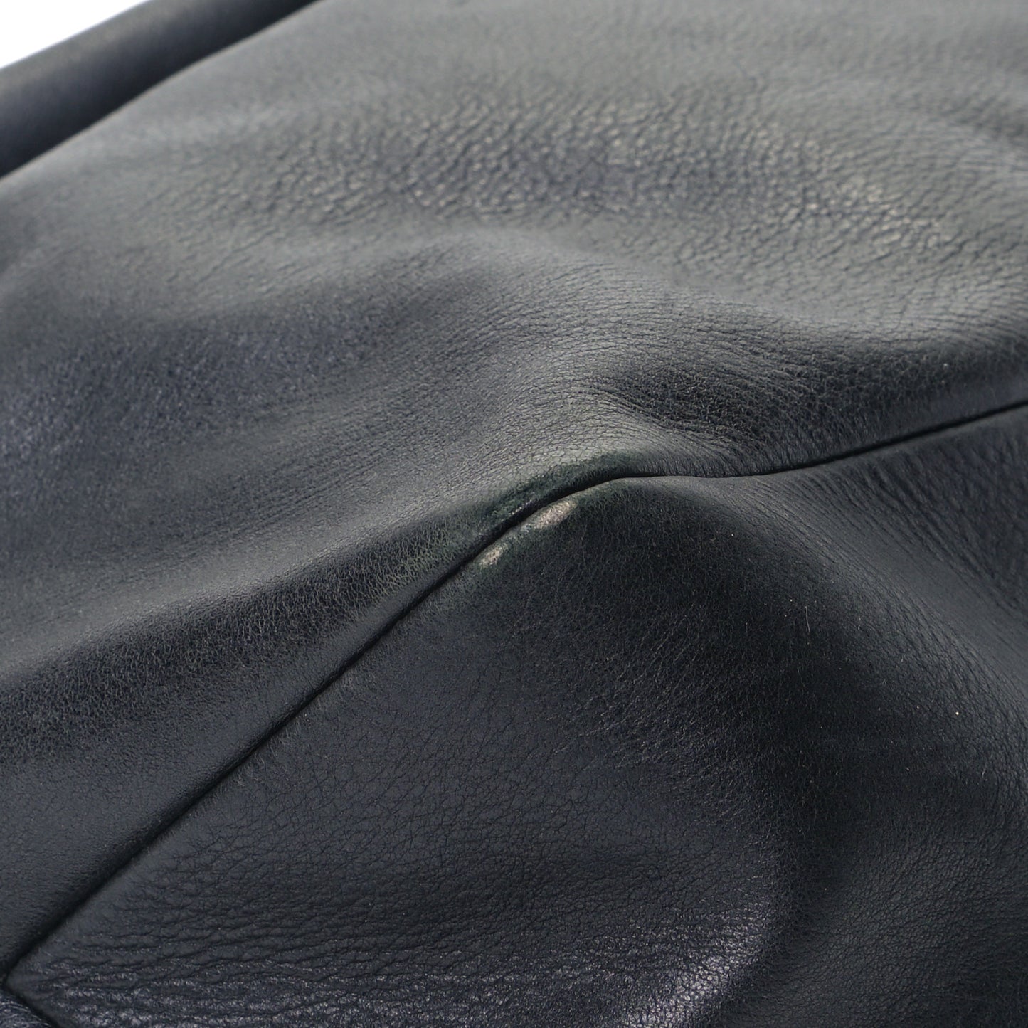 Calfskin Large Horsebit Chain Hobo Black