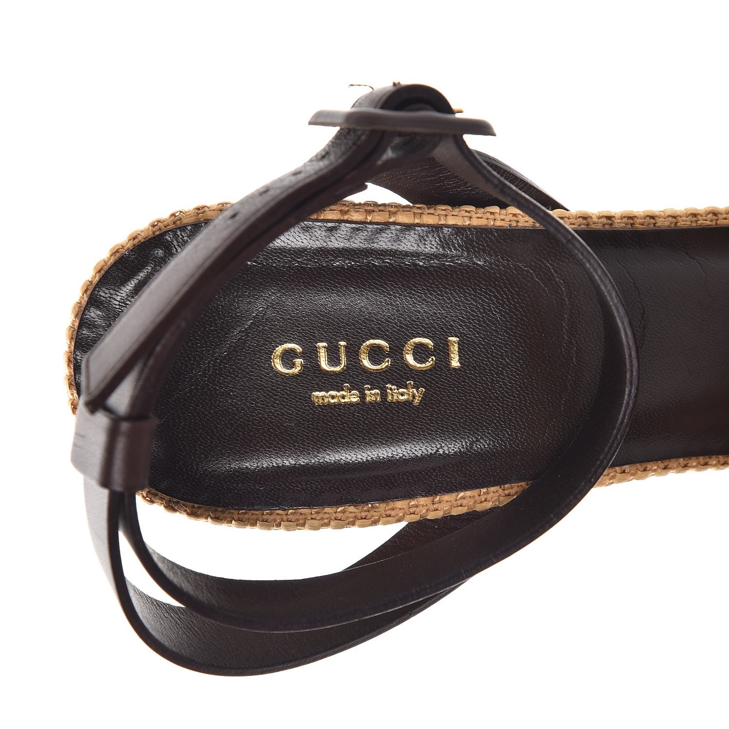Gucci Calfskin Lifford Bamboo Sandals Heels 39 Cocoa 5 of 11