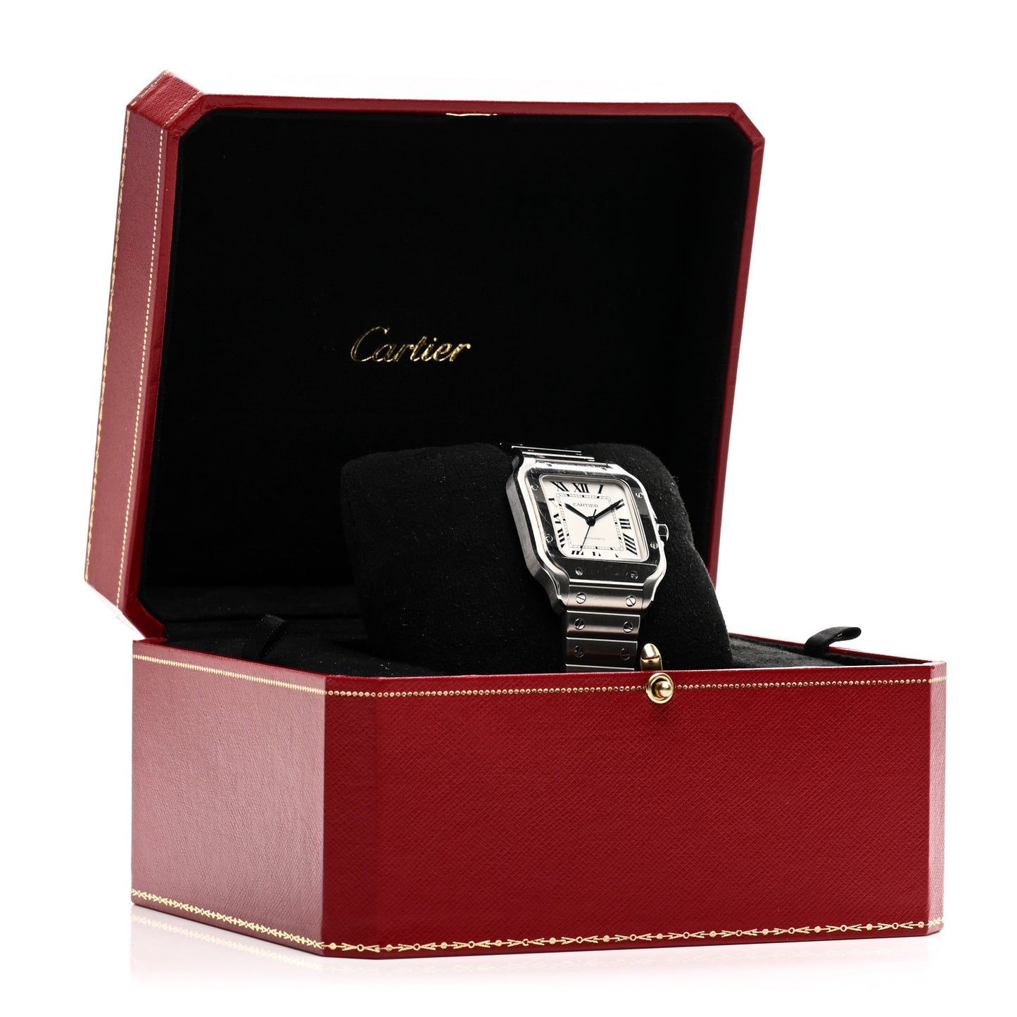 Stainless Steel 35mm Santos de Cartier Automatic Watch