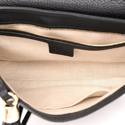 Gucci Pebbled Calfskin Medium Soho Flap Crossbody Black 5 of 10