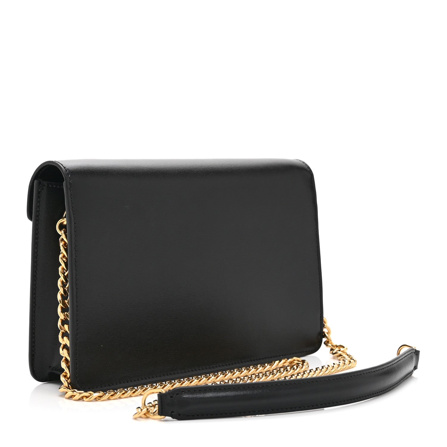 Celine Shiny Calfskin Triomphe Margo Wallet on Chain Black 3 of 10