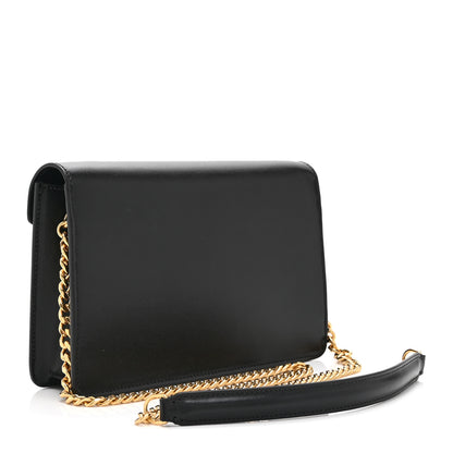 Celine Shiny Calfskin Triomphe Margo Wallet on Chain Black 3 of 10