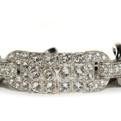 Chanel Crystal CC Chain Link ID Bracelet Silver 5 of 6