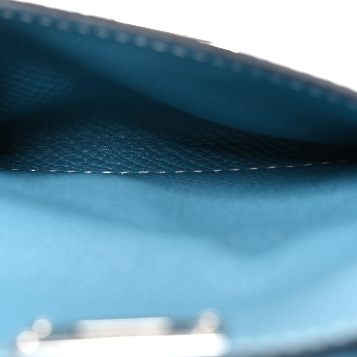 Hermes Swift Epsom Pocket Kelly Shoulder Strap New Blue Jean 3 of 8